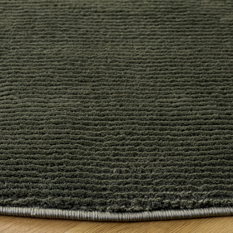 Safavieh Revive Round Recycled Polyester Area Rug Solid Earthy Green Low Pile for Modern Spaces REV102Y-3R
