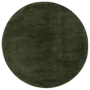 Safavieh Revive Solid Tonal Green Round Polyester Area Rug Low Pile Living Room Accent REV102Y-5R