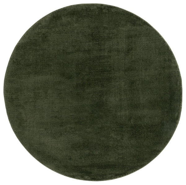 Safavieh Revive Solid Tonal Green Round Polyester Area Rug Low Pile Living Room Accent REV102Y-5R