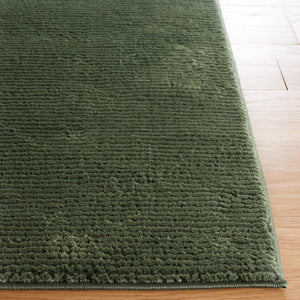 Safavieh Revive Solid Green Power Loomed Square Rug Recycled Polyester Low Pile for Any Room REV102Y-5SQ