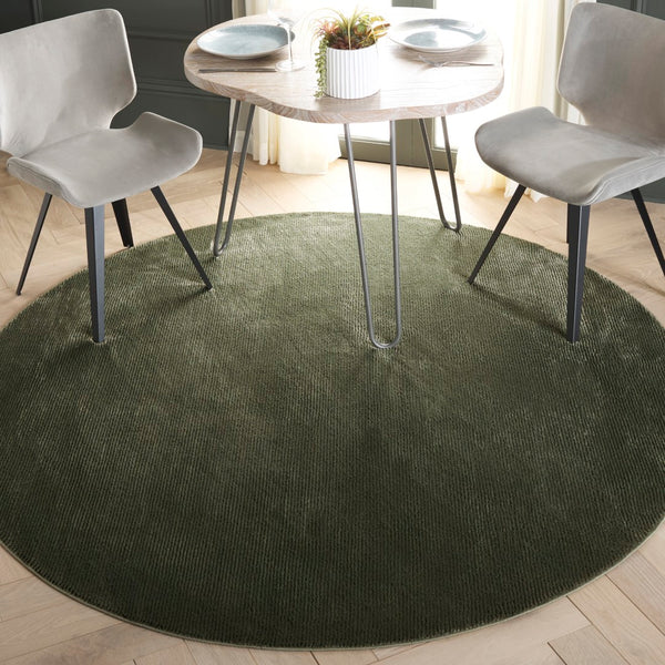 Safavieh Revive Modern Round Rug - Luxurious Power Loomed Design, Soft Polyester, Perfect For Any Decor Style Green Recycled Polyester Rev102y-218