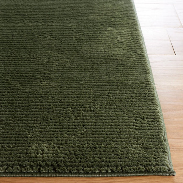 Safavieh Revive Solid Green Low Pile Area Rug Recycled Polyester Power Loomed Turkish Weave REV102Y-7