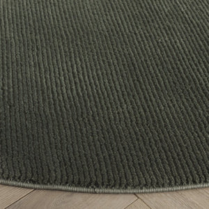 Safavieh Revive Solid Green Round Polyester Area Rug Power Loomed Soft Pile for Living Spaces REV102Y-8R