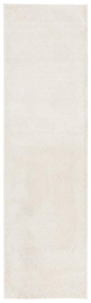 Safavieh Revive Geometric Turkish Runner Rug in Ivory Recycled Polyester for Hallways Off-White 2'-3" x 8'-0" REV104A-28
