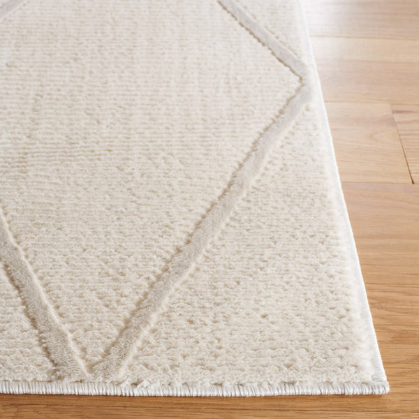 Safavieh Revive Geometric Turkish Runner Rug in Ivory Recycled Polyester for Hallways Off-White 2'-3" x 8'-0" REV104A-28