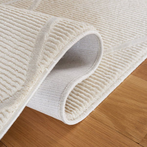 Safavieh Revive Geometric Turkish Runner Rug in Ivory Recycled Polyester for Hallways Off-White 2'-3" x 8'-0" REV104A-28