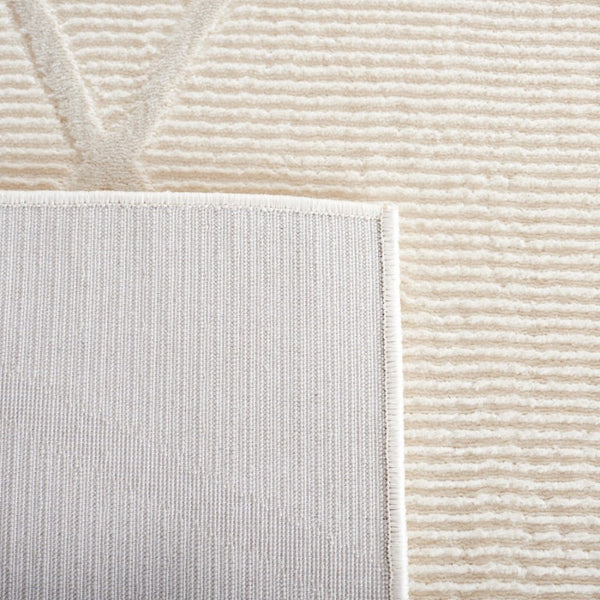 Safavieh Revive Geometric Turkish Runner Rug in Ivory Recycled Polyester for Hallways Off-White 2'-3" x 8'-0" REV104A-28