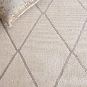 Safavieh Revive Geometric Turkish Runner Rug in Ivory Recycled Polyester for Hallways Beige 6'-7" x 9'-0" REV104B-6