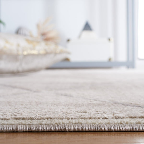 Safavieh Revive Geometric Turkish Runner Rug in Ivory Recycled Polyester for Hallways Beige 6'-7" x 9'-0" REV104B-6