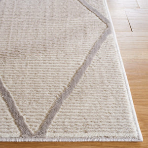 Safavieh Revive Geometric Turkish Runner Rug in Ivory Recycled Polyester for Hallways Beige 6'-7" x 9'-0" REV104B-6