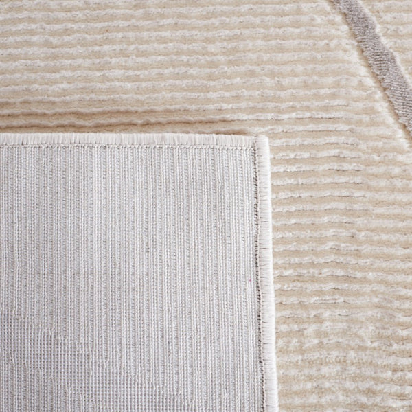 Safavieh Revive Geometric Turkish Runner Rug in Ivory Recycled Polyester for Hallways Beige 6'-7" x 9'-0" REV104B-6
