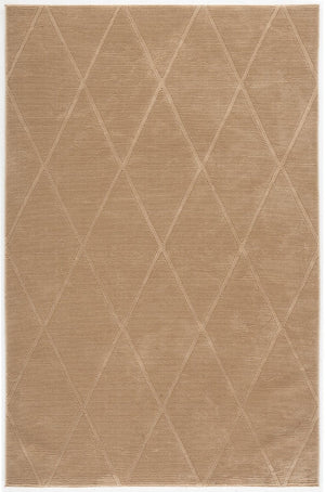Safavieh Revive Solid Low Pile Area Rug in Recycled Polyester for Modern Living Spaces Tan REV104D-5