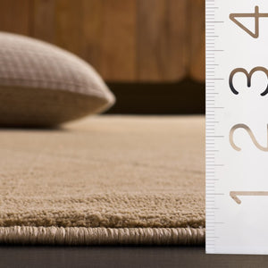 Safavieh Revive Solid Low Pile Area Rug in Recycled Polyester for Modern Living Spaces Tan REV104D-5