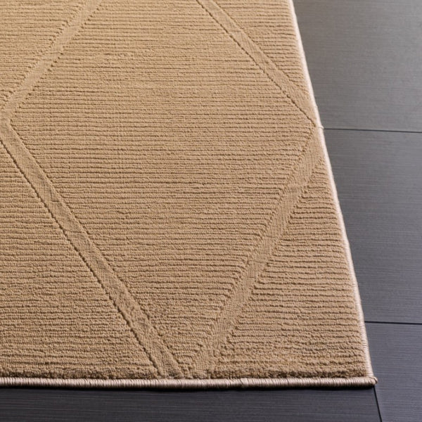 Safavieh Revive Solid Low Pile Area Rug in Recycled Polyester for Modern Living Spaces Tan REV104D-5