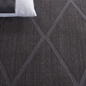 Safavieh Revive Geometric Turkish Runner Rug in Ivory Recycled Polyester for Hallways Black 10'-6" x 14'-0" REV104H-10
