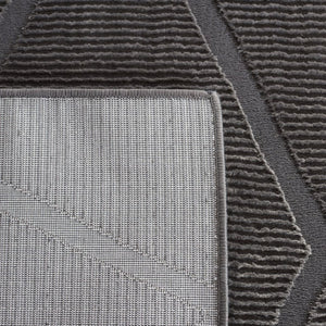 Safavieh Revive Geometric Turkish Runner Rug in Ivory Recycled Polyester for Hallways Black 10'-6" x 14'-0" REV104H-10