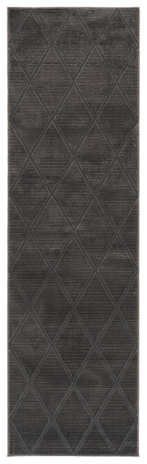 Safavieh Revive Geometric Turkish Runner Rug in Ivory Recycled Polyester for Hallways Black 2'-3" x 8'-0" REV104H-28