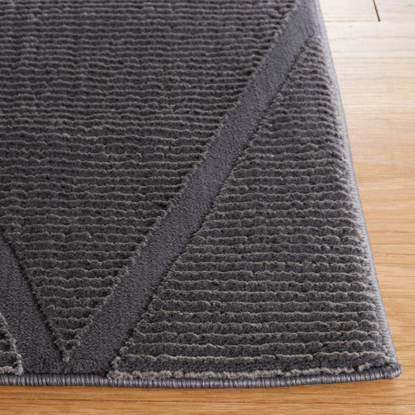 Safavieh Revive Geometric Turkish Runner Rug in Ivory Recycled Polyester for Hallways Black 2'-3" x 8'-0" REV104H-28