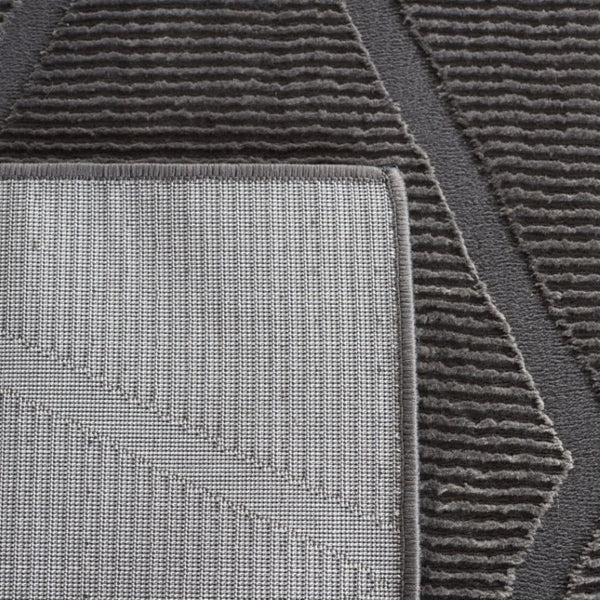 Safavieh Revive Geometric Turkish Runner Rug in Ivory Recycled Polyester for Hallways Black 2'-3" x 8'-0" REV104H-28