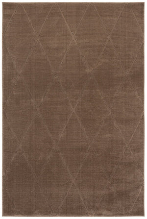 Safavieh Revive Solid Low Pile Area Rug in Recycled Polyester for Modern Living Spaces Brown REV104T-5