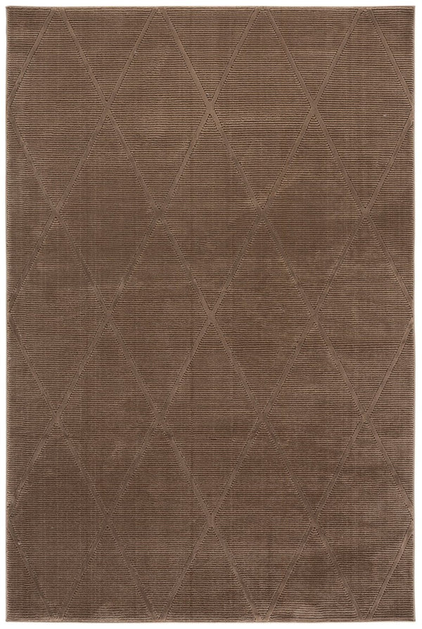 Safavieh Revive Solid Low Pile Area Rug in Recycled Polyester for Modern Living Spaces Brown REV104T-5