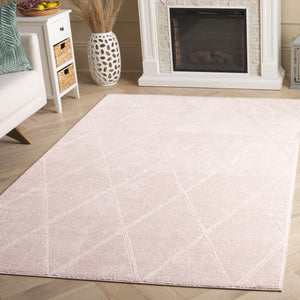 Safavieh Revive Modern Rectangle Area Rug - Elegant Geometric Design For Stylish Home Décor And Comfort Pink Polyester Rev104u-5