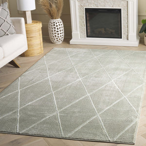 Safavieh Revive Modern Rectangle Area Rug - Elegant Geometric Design For Stylish Home Décor And Comfort Sage Polyester Rev104w-28