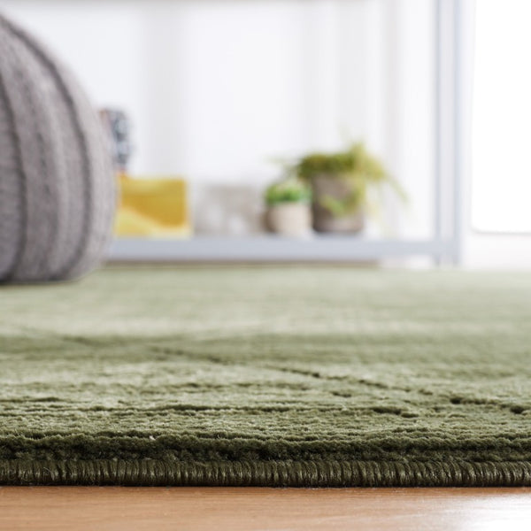 Safavieh Revive Geometric Turkish Runner Rug in Ivory Recycled Polyester for Hallways Green 2'-3" x 4'-0" REV104Y-24