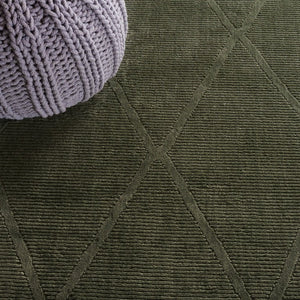 Safavieh Revive Geometric Turkish Runner Rug in Ivory Recycled Polyester for Hallways Green 5'-3" x 5'-3" Square REV104Y-5SQ