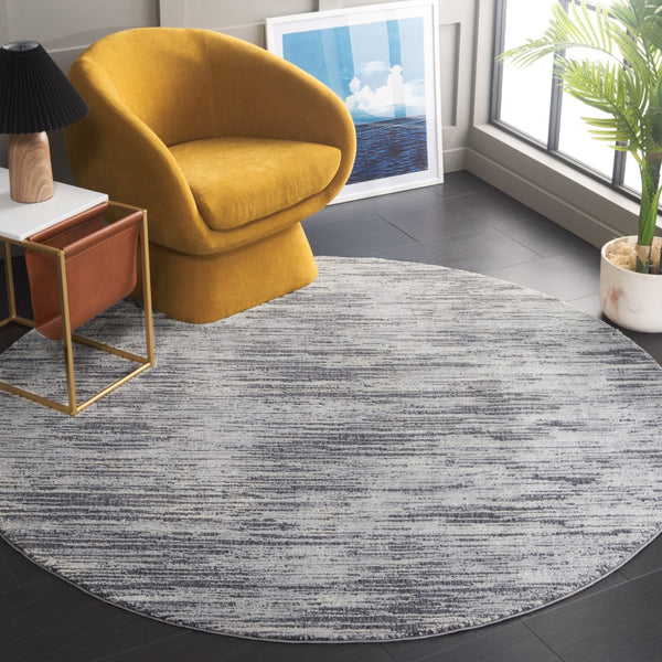 Safavieh Revive 106 Power Loomed Solid & Tonal Rug Grey 6'-7" x 6'-7" Round