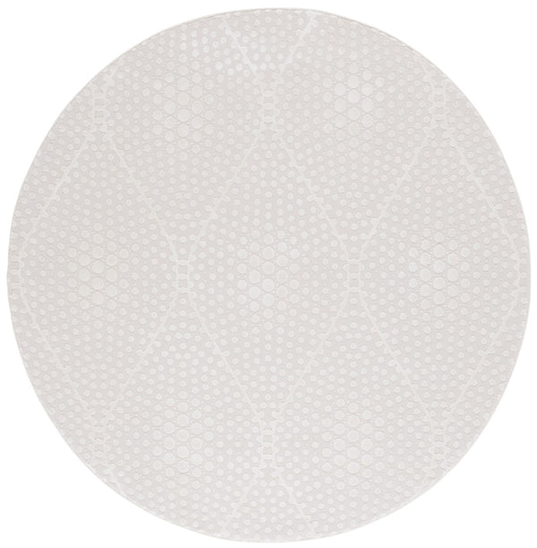 Safavieh Revive 108 Power Loomed Solid & Tonal Rug Ivory 6'-7" x 6'-7" Round