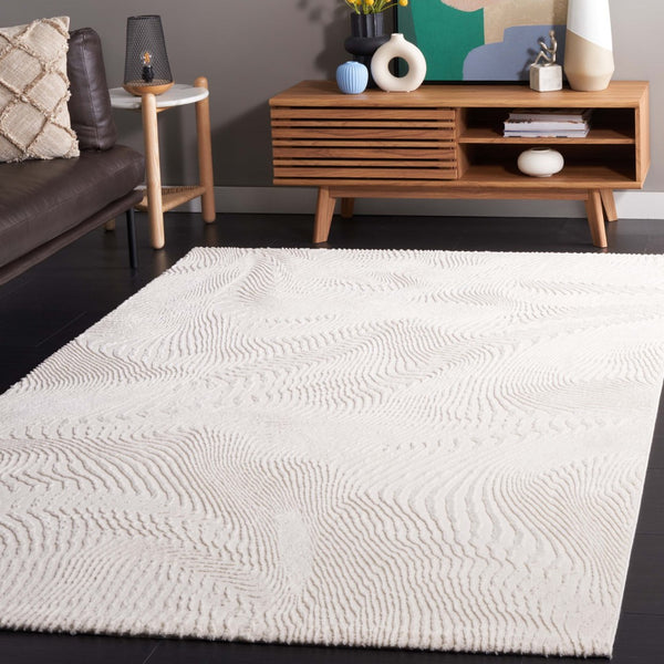 Safavieh Revive 110 Power Loomed Solid & Tonal Rug Ivory 5'-3" x 7'-7"