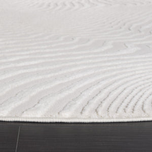 Safavieh Revive 110 Power Loomed Solid & Tonal Rug Ivory 6'-7" x 6'-7" Round