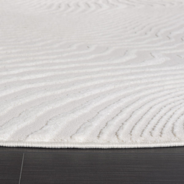 Safavieh Revive 110 Power Loomed Solid & Tonal Rug Ivory 6'-7" x 6'-7" Round