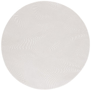 Safavieh Revive 110 Power Loomed Solid & Tonal Rug Ivory 6'-7" x 6'-7" Round