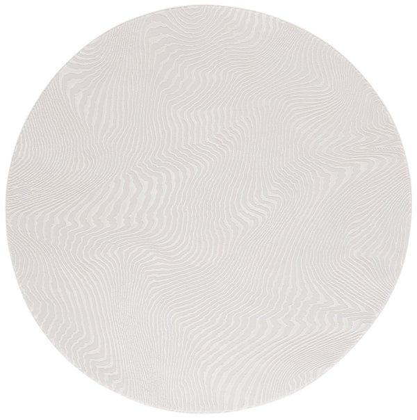 Safavieh Revive 110 Power Loomed Solid & Tonal Rug Ivory 6'-7" x 6'-7" Round