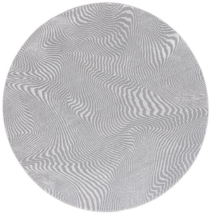 Safavieh Revive 110 Power Loomed Solid & Tonal Rug Grey 6'-7" x 6'-7" Round