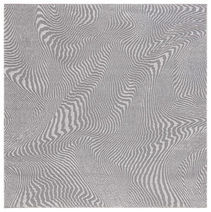 Safavieh Revive 110 Power Loomed Solid & Tonal Rug Grey 6'-7" x 6'-7" Square