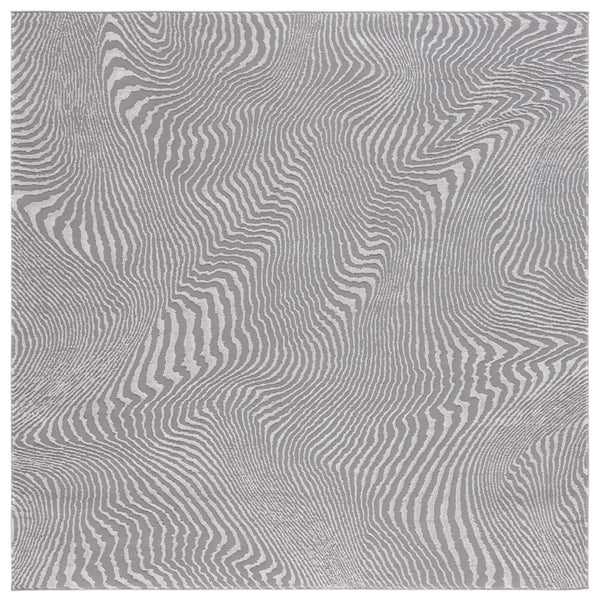 Safavieh Revive 110 Power Loomed Solid & Tonal Rug Grey 6'-7" x 6'-7" Square