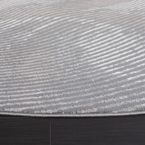 Safavieh Revive 112 Power Loomed Solid & Tonal Rug Grey 6'-7" x 6'-7" Round