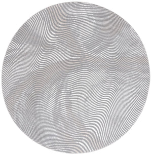 Safavieh Revive 112 Power Loomed Solid & Tonal Rug Grey 6'-7" x 6'-7" Round