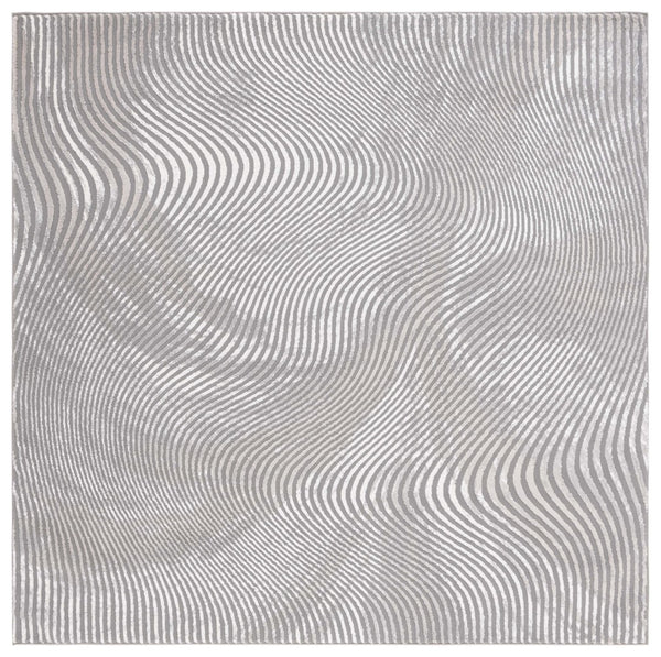Safavieh Revive 112 Power Loomed Solid & Tonal Rug Grey 6'-7" x 6'-7" Square