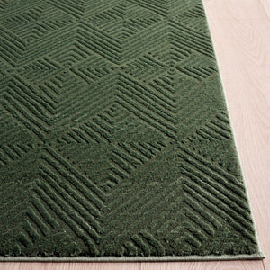 Safavieh Revive Solid Tonal Green Recycled Polyester Area Rug Power Loomed in Turkey Low Pile 2'-3" x 12'-0" REV116Y-212