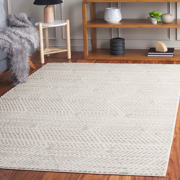 Safavieh Revive Luxurious Polyester Area Rug – Stylish Ivory And Grey Design For Modern Home Décor Ivory ,Grey Polyester Rev120a-6