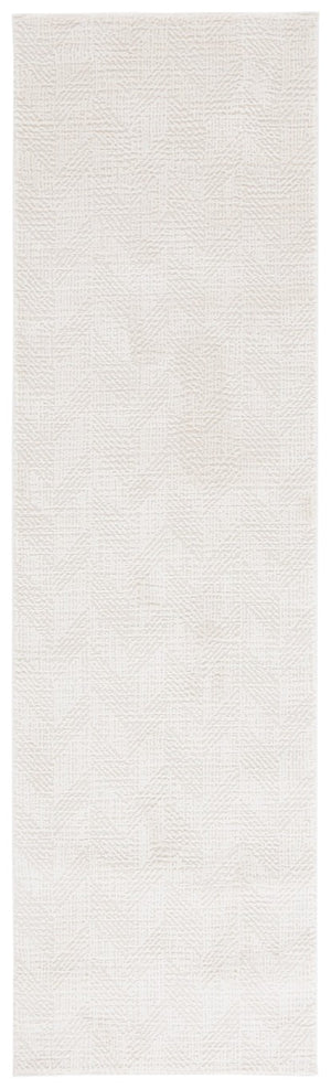 Safavieh Revive Geometric Ivory Runner Rug Low Pile Recycled Polyester for Hallways and Entryways REV122A-28