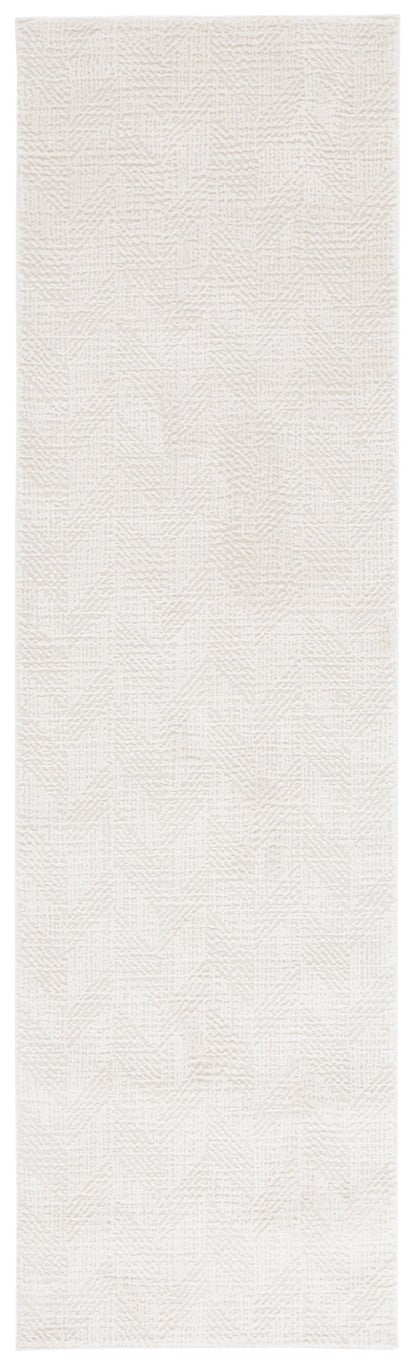 Safavieh Revive Geometric Ivory Runner Rug Low Pile Recycled Polyester for Hallways and Entryways REV122A-28