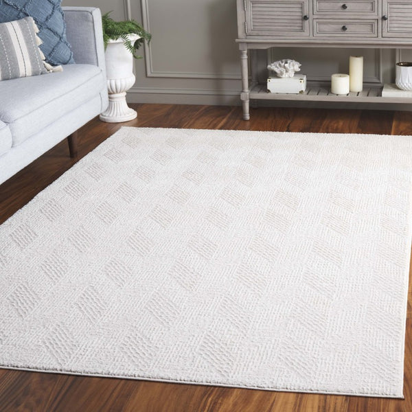 Safavieh Revive Ivory Geometric Area Rug Power Loomed in Turkey From Recycled Polyester REV122A-5