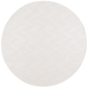 Safavieh Revive Round Ivory Geometric Rug Power Loomed in Turkey Low Pile Recycled Polyester REV122A-7R