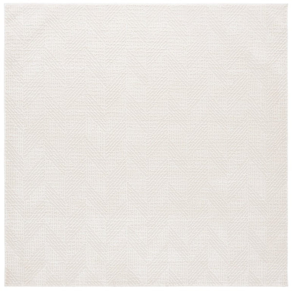 Safavieh Revive Ivory Geometric Square Area Rug Recycled Polyester Power Loomed Living Room REV122A-7SQ
