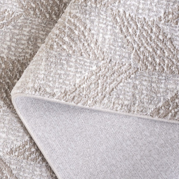 Safavieh Revive Geometric Neutral Area Rug Recycled Polyester Pile for Modern Living Spaces REV122E-5